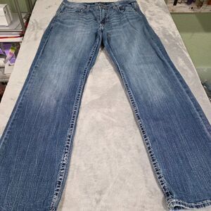 Buckle BKE Tyler Jeans Men’s 30x30 Blue Embroidered Straight Preppy Cowboy